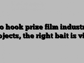 To hook prize film industry projects, the right bait is vital